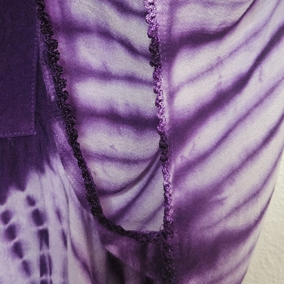 Embroidered pamcho tiedye coastal style one size 100% viscose - Picture 7 of 14